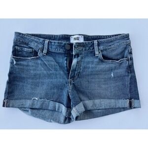 Paige Denim Shorts‎ Womens Size 29 Blue Distressed Cuffed Casual